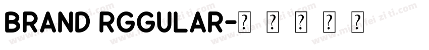 brand rggular字体转换